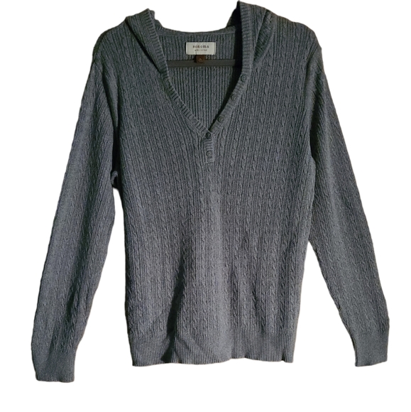 Sonoma Hooded Pullover Gray Sweater XL - Picture 1 of 4